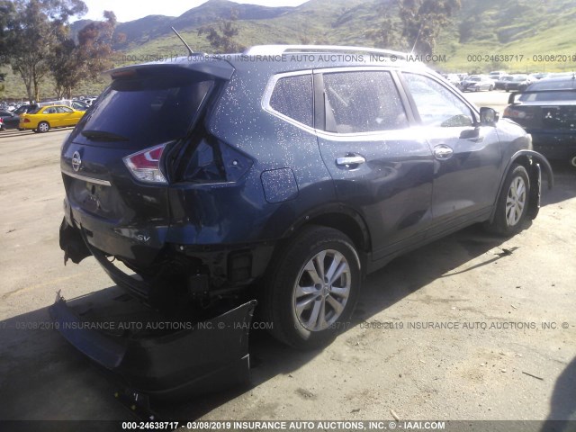 KNMAT2MT4GP711133 - 2016 NISSAN ROGUE S/SL/SV GRAY photo 4