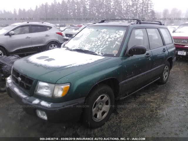 JF1SF6351WG761983 - 1998 SUBARU FORESTER L GREEN photo 2