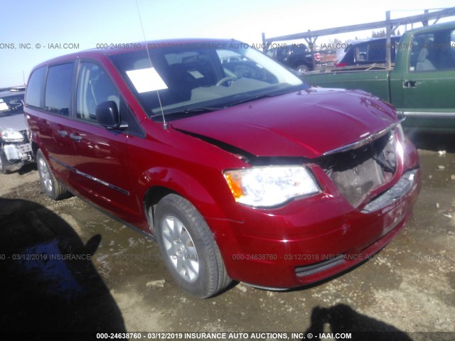 2A8HR44H08R138258 - 2008 CHRYSLER TOWN & COUNTRY LX RED photo 1