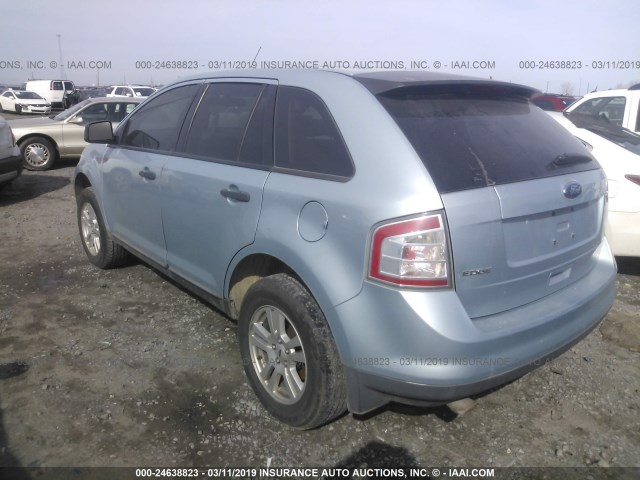 2FMDK36C58BA03769 - 2008 FORD EDGE SE BLUE photo 3