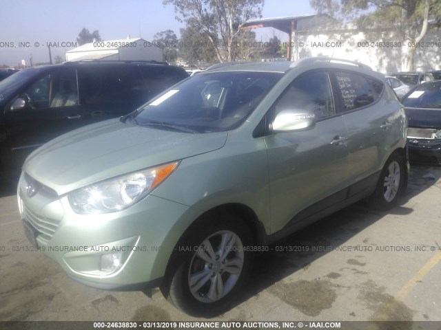 KM8JU3AC0DU575535 - 2013 HYUNDAI TUCSON GLS/LIMITED GREEN photo 2