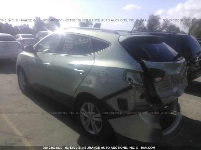 KM8JU3AC0DU575535 - 2013 HYUNDAI TUCSON GLS/LIMITED მწვანე ფოტო 3