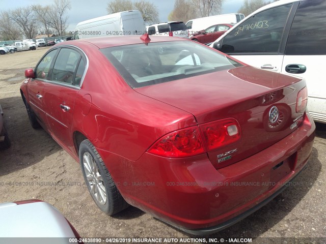 1G4HJ5EM7BU112181 - 2011 BUICK LUCERNE CXL RED photo 3