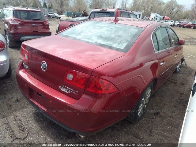 1G4HJ5EM7BU112181 - 2011 BUICK LUCERNE CXL RED photo 4