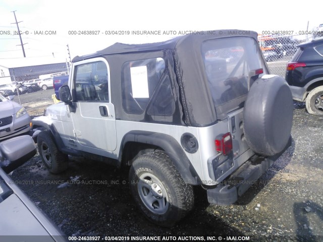 1J4FA29154P795861 - 2004 JEEP WRANGLER / TJ SE SILVER photo 3