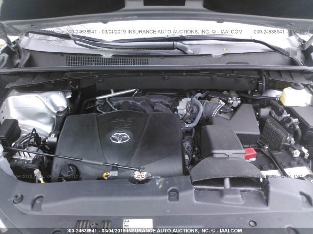 5TDBZRFH8JS814654 - 2018 TOYOTA HIGHLANDER LE/LE PLUS SILVER photo 10