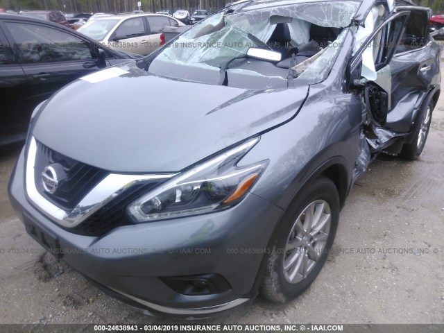 5N1AZ2MH2JN176540 - 2018 NISSAN MURANO S/SL/SV/PLATINUM SILVER photo 2