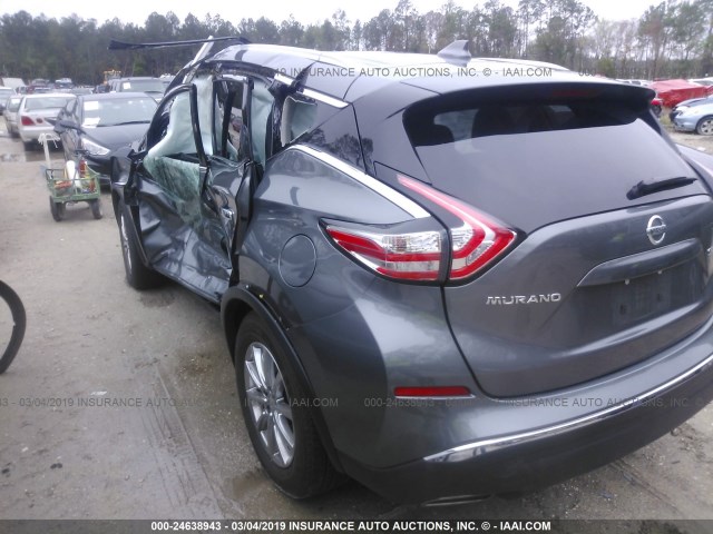 5N1AZ2MH2JN176540 - 2018 NISSAN MURANO S/SL/SV/PLATINUM SILVER photo 3