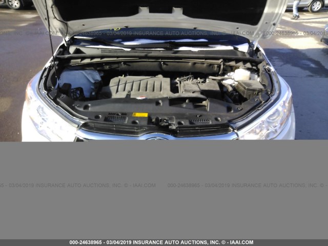 5TDBKRFH5GS261815 - 2016 TOYOTA HIGHLANDER LE/LE PLUS WHITE photo 10