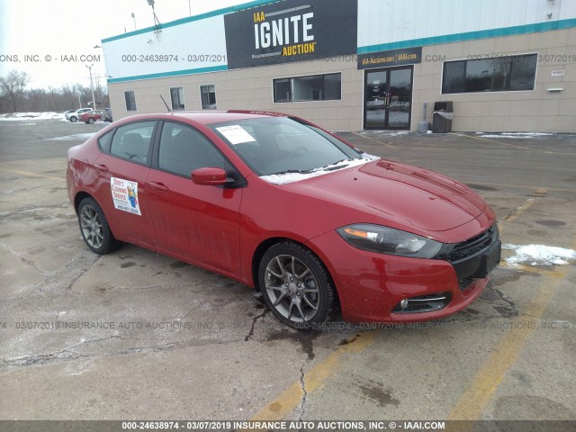 1C3CDFBB2ED746781 - 2014 DODGE DART SXT RED photo 1