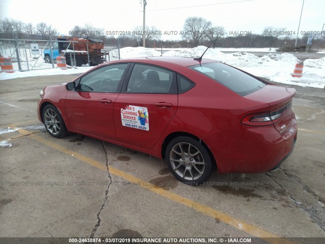 1C3CDFBB2ED746781 - 2014 DODGE DART SXT RED photo 3