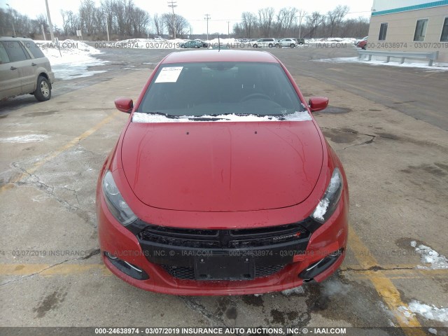 1C3CDFBB2ED746781 - 2014 DODGE DART SXT RED photo 6