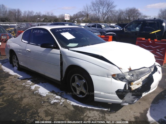 2G1WW12E349233804 - 2004 CHEVROLET MONTE CARLO LS WHITE photo 1