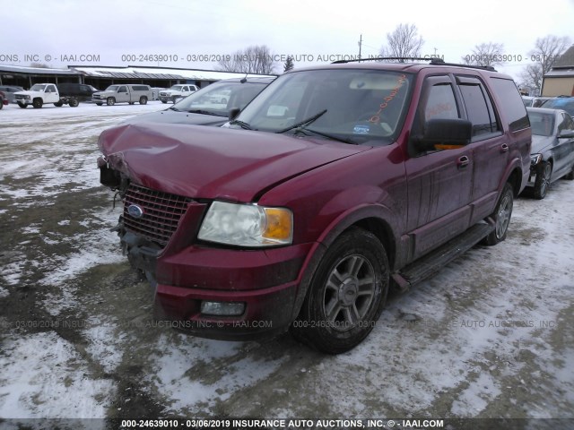 1FMFU18L84LB77611 - 2004 FORD EXPEDITION EDDIE BAUER RED photo 2