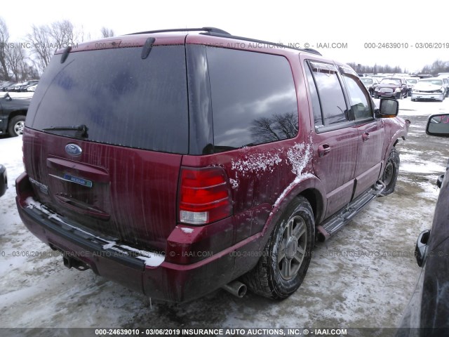 1FMFU18L84LB77611 - 2004 FORD EXPEDITION EDDIE BAUER RED photo 4