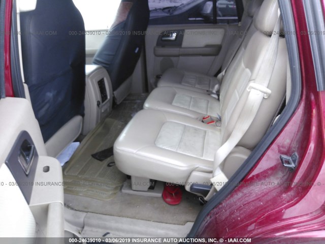 1FMFU18L84LB77611 - 2004 FORD EXPEDITION EDDIE BAUER RED photo 8