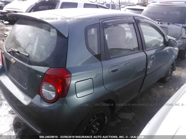 KL1TD6DE6AB129142 - 2010 CHEVROLET AVEO LS/LT BLUE photo 4