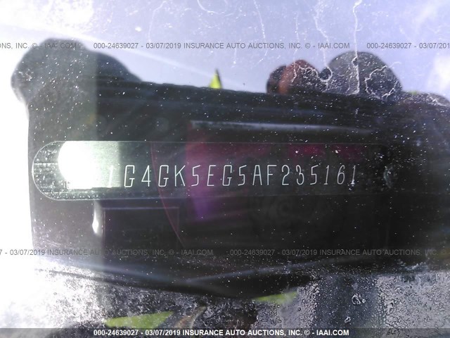 1G4GK5EG5AF235161 - 2010 BUICK ALLURE/LACROSSE CXL BLACK photo 9