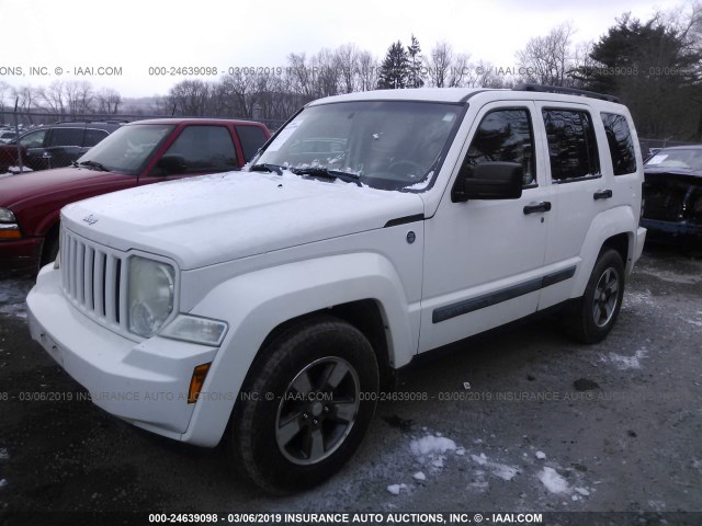 1J8GN28K68W179650 - 2008 JEEP LIBERTY SPORT WHITE photo 2