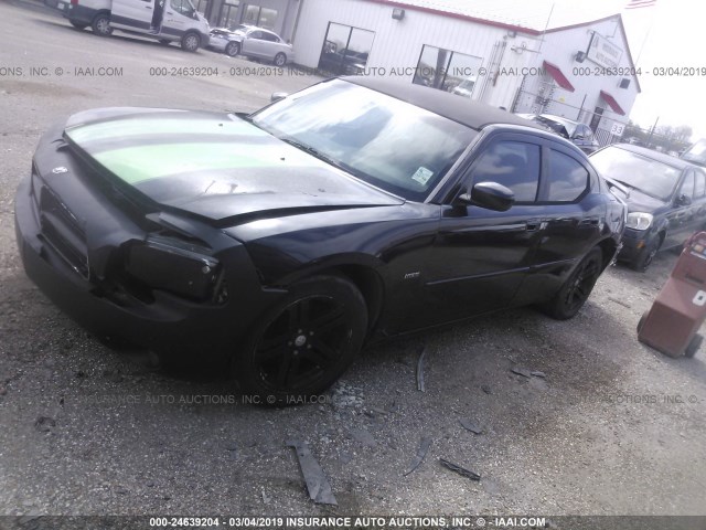 2B3KA53H56H166282 - 2006 DODGE CHARGER R/T BLACK photo 2