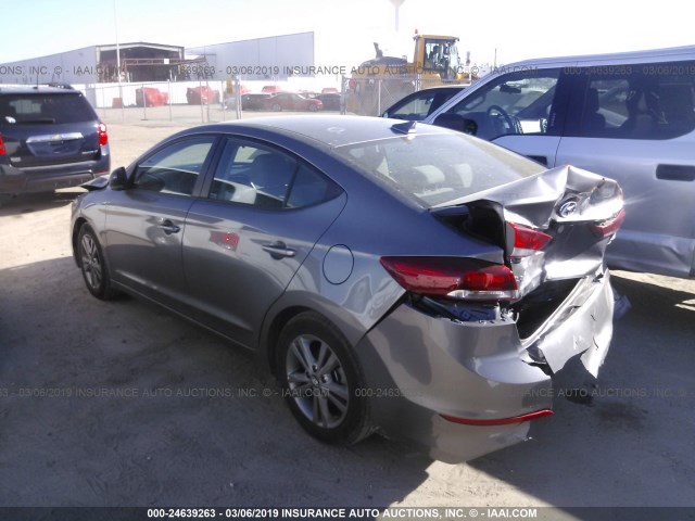 5NPD84LF7JH311074 - 2018 HYUNDAI ELANTRA SEL/VALUE/LIMITED GRAY photo 3