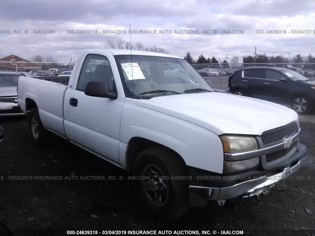 1GCEC14X34Z291492 - 2004 CHEVROLET SILVERADO C1500 WHITE photo 1