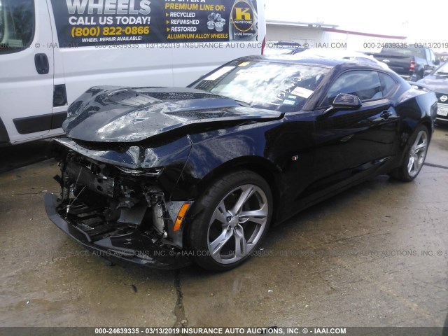 1G1FH1R7XK0107223 - 2019 CHEVROLET CAMARO SS BLACK photo 2