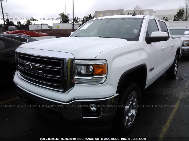 3GTP1UEC2FG377651 - 2015 GMC SIERRA C1500 SLE WHITE photo 2