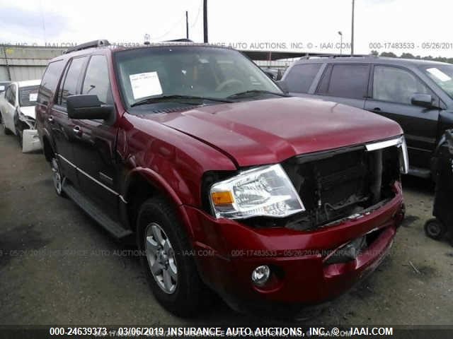 1FMFU15558LA18296 - 2008 FORD EXPEDITION XLT RED photo 1