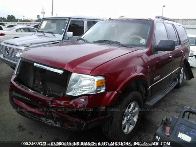1FMFU15558LA18296 - 2008 FORD EXPEDITION XLT RED photo 2