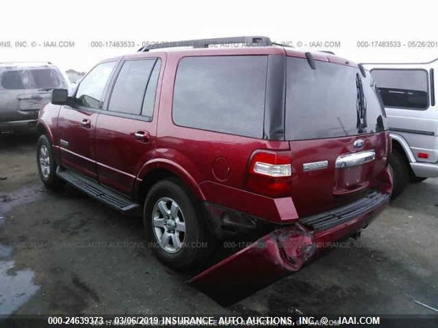 1FMFU15558LA18296 - 2008 FORD EXPEDITION XLT RED photo 3