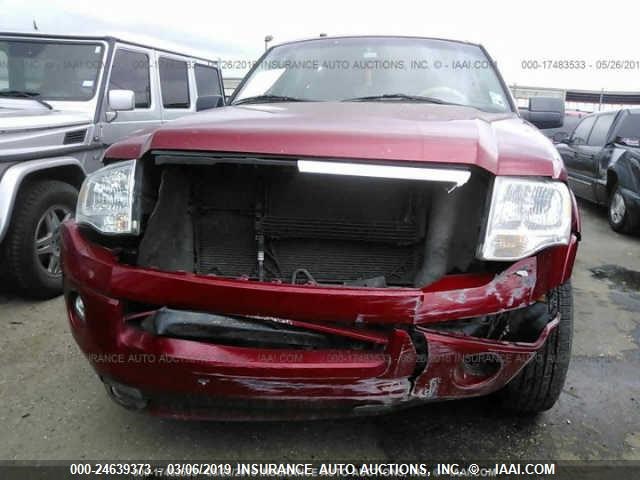 1FMFU15558LA18296 - 2008 FORD EXPEDITION XLT RED photo 6