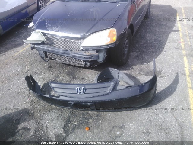 2HGES16153H586377 - 2003 HONDA CIVIC DX BLACK photo 6