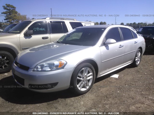 2G1WC5E33D1137678 - 2013 CHEVROLET IMPALA LTZ SILVER photo 2