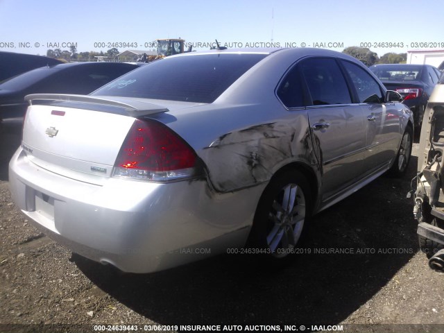 2G1WC5E33D1137678 - 2013 CHEVROLET IMPALA LTZ SILVER photo 4