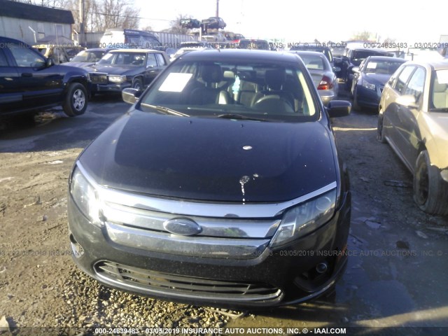 3FAHP0JA7AR235668 - 2010 FORD FUSION SEL BLACK photo 6