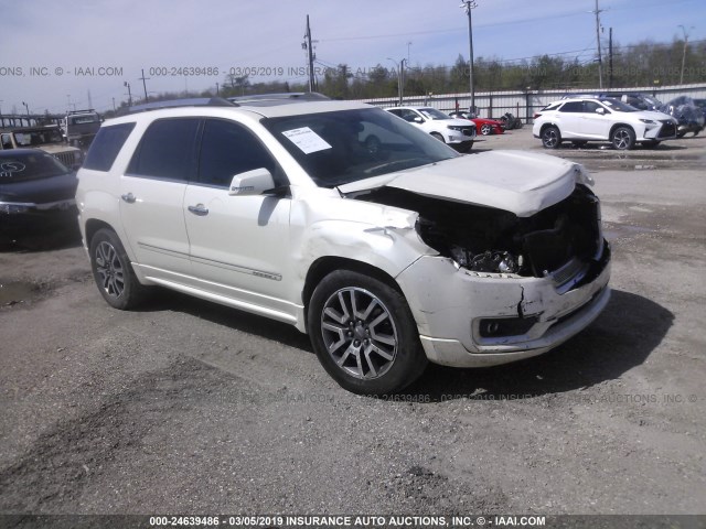 1GKKRTKD8DJ208759 - 2013 GMC ACADIA DENALI WHITE photo 1