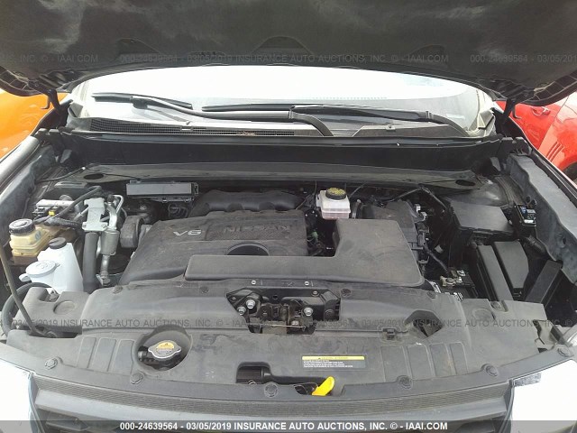 5N1DR2MN1HC669909 - 2017 NISSAN PATHFINDER S/SV/SL/PLATINUM GRAY photo 10