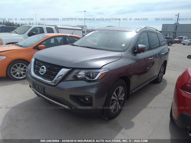 5N1DR2MN1HC669909 - 2017 NISSAN PATHFINDER S/SV/SL/PLATINUM GRAY photo 2