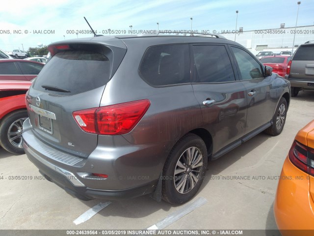 5N1DR2MN1HC669909 - 2017 NISSAN PATHFINDER S/SV/SL/PLATINUM GRAY photo 4