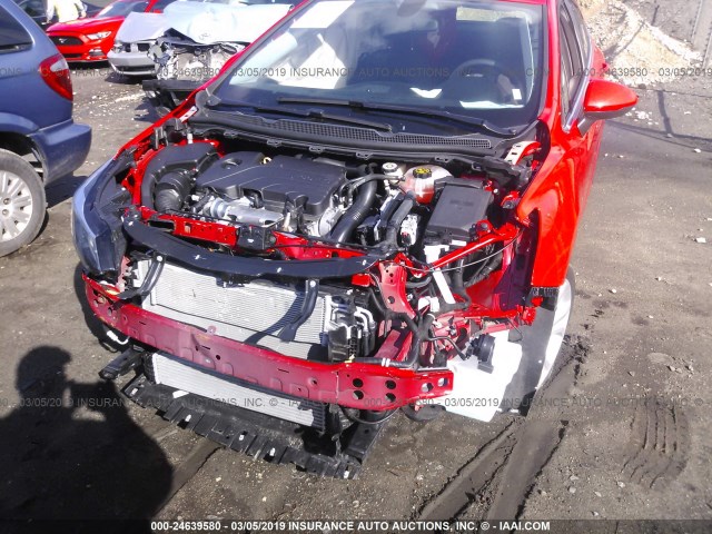 3G1BE6SM3KS543666 - 2019 CHEVROLET CRUZE RED photo 6