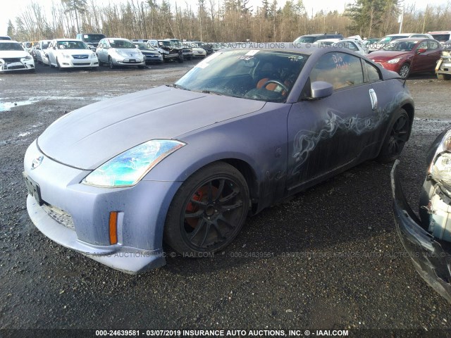 JN1AZ34D04T150593 - 2004 NISSAN 350Z COUPE BLUE photo 2