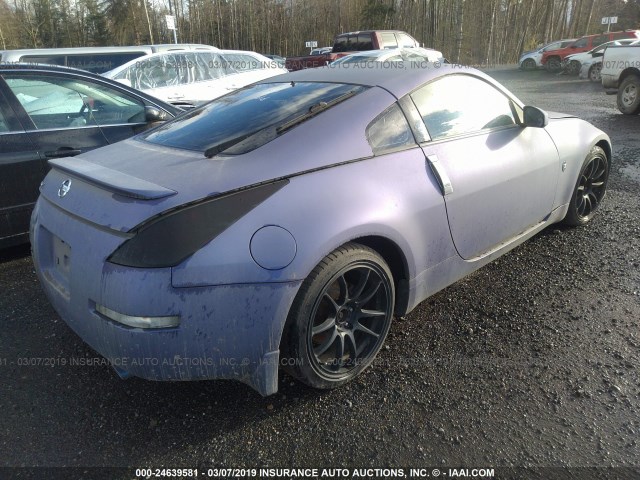 JN1AZ34D04T150593 - 2004 NISSAN 350Z COUPE BLUE photo 4