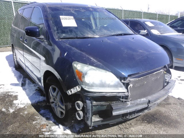 5FNRL38785B084420 - 2005 HONDA ODYSSEY EXL BLUE photo 1