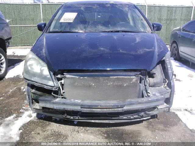 5FNRL38785B084420 - 2005 HONDA ODYSSEY EXL BLUE photo 6