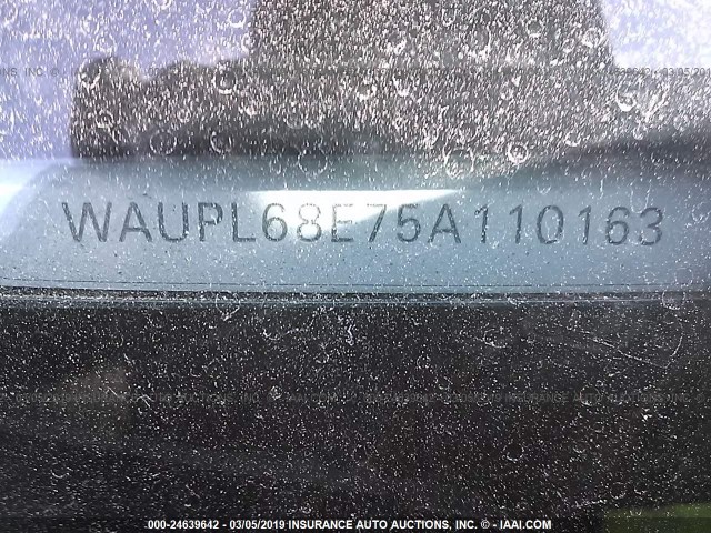 WAUPL68E75A110163 - 2005 AUDI S4 BLACK photo 9