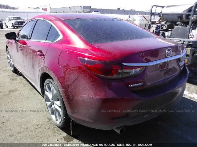 JM1GL1V56H1106751 - 2017 MAZDA 6 RED photo 3