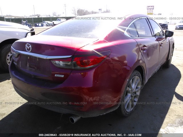 JM1GL1V56H1106751 - 2017 MAZDA 6 RED photo 4