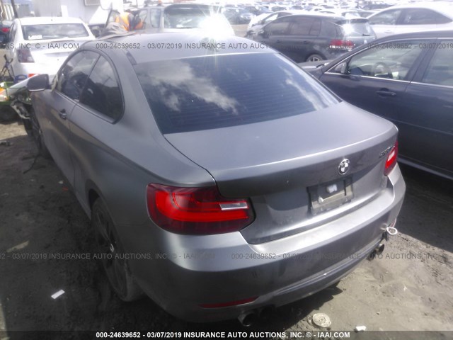 WBA1G9C56GV726676 - 2016 BMW 228 XI/SULEV GRAY photo 3