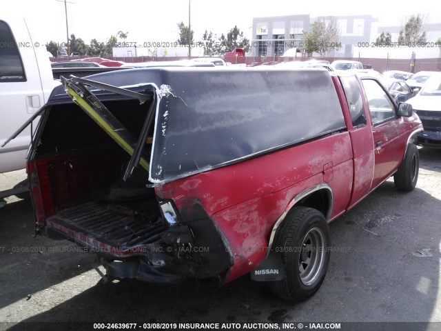 JN6SD16SXLW204072 - 1990 NISSAN D21 KING CAB RED photo 4